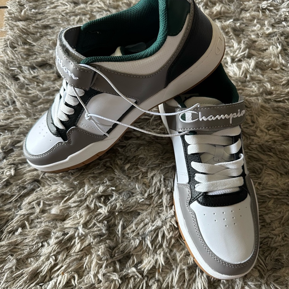 Champion Men's Gray and White Sneakers